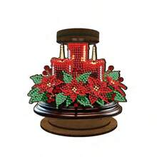 SNA 2025 Stil nou frumos model floare DIY Diamond pictura lumânare suport ornamente desktop ceai lumină lumânare suport 5D DIY diamant artă mini lumânare suport DIY meșteșuguri Diamond art pictură