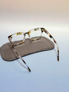 1 件男女通用轻质几何大框老花镜，塑料休闲风格经典厚现代简约设计，便携式眼镜适合驾驶、日常生活、阅读、返校 - 紫色 - 查看 10