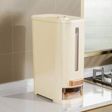 Pressure Rice Bucket Sealed Anti-Insect Anti-Moisture Plastic Rice Canister, Transparent Kitchen Crevice Grain Storage Bucket, Pressure Simple Smooth Dispensing, Space-Saving, Household Essential - Multicolor - View 7