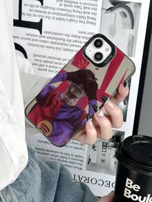 巴塞罗那足球运动员庆祝时刻印花防震 TPU 手机保护壳，足球手机壳，适合作为足球迷、朋友、家人、情侣、生日、节日的礼物，带有防滑哑光背面，耐用的全覆盖硬质手机保护套，兼容 和 Galaxy 手机 - 彩色 - 查看 5