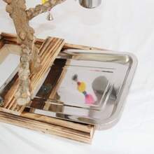 Poleiro para Papagaio com Base Ajustável em Aço Inoxidável, Poleiro Multifuncional para Treinamento de Pássaros, Resistente e Durável para Atividades Diárias e Treinamento de Papagaios