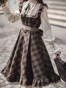 طقم زي خادمة، فستان دمية فرنسية عتيقة بطراز لوليتا، مناسب لصور التخرج، مواعيد الحديقة، العشاء الرومانسي، النوادي، حفلات الأزياء، عيد الحب - متعدد الألوان - مشاهدة 1