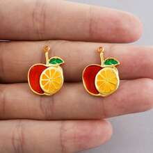 1pc/2pcs Luxury Delicate 304 Stainless Steel Electroplated Pendant Charms, Suitable For DIY Jewelry, Jewelry Making, Crafts - Ocean Life, Cherry, Flower Designs - Color - View 29