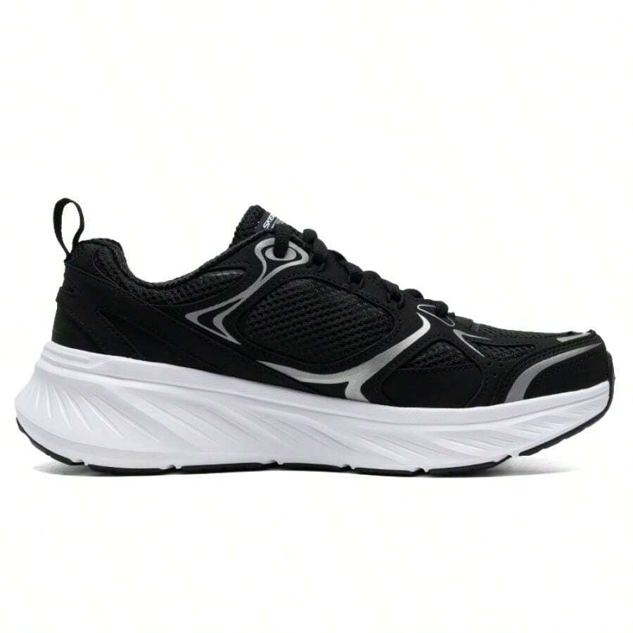Skechers 男子跑步鞋 EDGERIDE 低筒繫帶運動鞋 日常戶外休閒鞋輕便舒適運動鞋 232844-BKW - 黑色/白色 - 查看 1