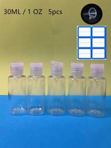 30ml/50ml/60ml Travel Bottles For Shampoo And Shower Gel, Flip-Top, Leakproof, Squeeze Container, 100ml/120ml Cosmetic Bottle, Reusable, , Family Essential