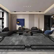 1pc Luxurious Crystal Velvet Area Rug - 800gsm, Backing, Machine Washable - Perfect For Christmas Decor, Nordic Geometric Design In Black & Gray - Ideal For Living Room, Bedroom, Kitchen, And More