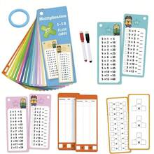 15pcs Reusable 0-12 Multiplication Table Math Learning Cards For Children - Multicolor - View 4