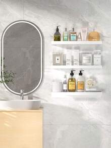 Acrylic Floating Shelves - 2 Packs Organizer Wall Rack For Bathroom, Bedroom Or Kitchen - Easily Installs With Adhesive (No Drilling Required) Or Screws (Drilling Required) - Modern Shelving - Multicolor - View 5