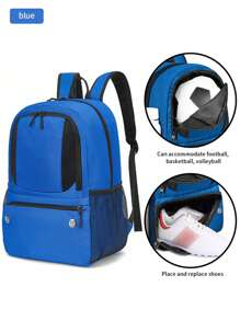 Nowa torba do koszykówki o dużej pojemności z oddzielną przegrodą na piłki, wielofunkcyjny plecak studencki, torba do ćwiczeń na świeżym powietrzu, przenośna torba piłkarska z oddzielną przegrodą na buty (na sezon powrotu do szkoły)