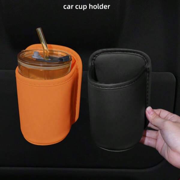 1 pièce Organisateur suspendu pour siège de voiture, porte-boisson 2-en-1 & poubelle & rangement pour téléphone pour voiture