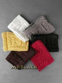 1pc Women's Twisted Knitted Skiing Hat - Knitted Winter Warm Hat, Soft, Comfortable And Elastic Design, Multi Functional Fashion Accessory, Outdoor Sports Headscarf, Essential For Snow Activities, Warm Material, Lifestyle /It Is Normal For This Product To Have An Odor, And It Needs To Be Cleaned Before Use For The First Time - Multicolor - View 7