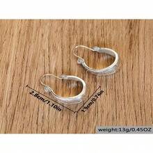 Vintage Carved Pattern Hoop Earrings, Simple & Fashionable Jewelry Gift For Party