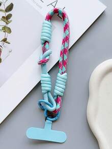 Nuevo accesorio de muñeca tejido a mano con conector de funda para teléfono, accesorio universal para funda de teléfono, colgante portátil antideslizante y antideslizante