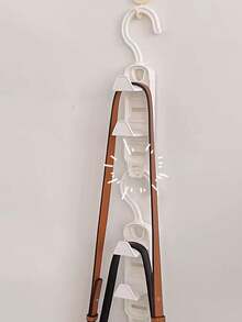 1/2/3 piezas Organizador de armario ahorrando espacio, Percha para bolsas colgantes sin costuras, Soporte para bufandas y corbatas, Estantería apilable para abrigos - Multicolor - Ver 7