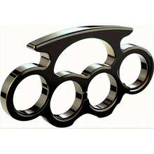 1 件 2D FLAT 'N Metallic Steel Knuckle Duster' 复古墙饰，铁艺，预钻孔，方便悬挂，多用途装饰牌匾和标志，英文文字，家居装饰 - 彩色 - 查看 3