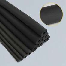 Tubo de aislamiento de espuma de 2m de longitud, aislamiento de tuberías de espuma, funda protectora para tubería, agarre de mango, unidad de aire acondicionado exterior HVAC, tubería de calefacción, grosor del aislamiento de 9mm, negro, diámetro interior 0.6cm/1.6cm/1.9cm/2.5cm/3.2cm