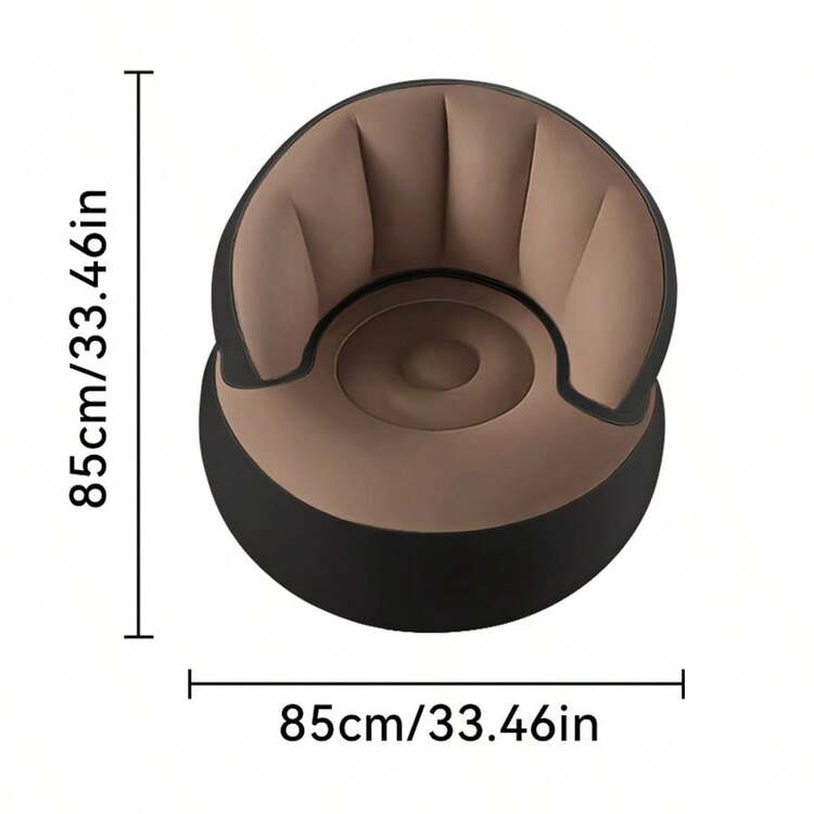 1 件套带靠背充气沙发，便携式快速充气可折叠休闲沙发，PVC 植绒表面，适用于客厅、游戏室、卧室、阳台、阅览室 - 彩色 - 查看 9