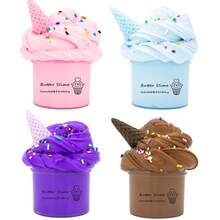 70ML Scented Butter Slime,Strechy And Non-Sticky,Ice Cream Cones Accessories,Birthday, Holiday, Easter Day Party Gifts,DIY Stress Relief Toy
