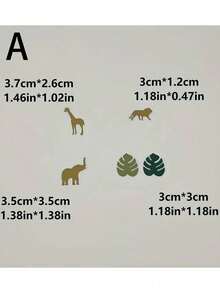 200 tờ giấy vụn hình động vật hoang dã rừng rậm các loại, giấy trang trí để bàn nhiều màu, giấy vụn hình động vật nhiều màu lấp lánh vàng dùng để trang trí bàn tiệc, đồ dùng tiệc tùng, lễ rửa tội, tiệc chào đón em bé, sinh nhật, tiệc ngày lễ, chất liệu giấy - Nhiều màu - Xem 11