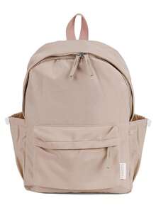 Unisex 28L Backpack 11 Inch Laptop Waterproof Polyester School Backpack With Side Pockets For Men & Women - Khaki - View 4