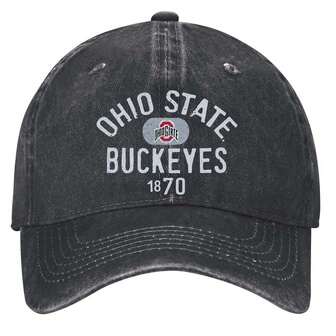Ohio State Buckeyes 1870 Logo Design Hats Vintage Washed Baseball Cap