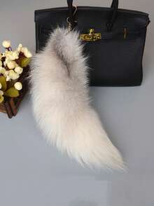 新款狐狸尾巴个性包包挂件，可爱狐狸毛大尾巴汽车钥匙扣挂件，个性简约包包挂件钥匙圈，尾巴链钥匙圈礼物可爱仿真狐狸尾巴钥匙扣挂件包包饰物钥匙扣情人节节日礼物，女士包包饰物适合日常使用送给朋友的完美礼物 - 彩色 - 查看 9