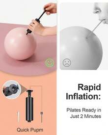 Pilates Ball, 10-Inch Exercise Ball With Anti-Burst Technology Stability, Stability Ball Yoga - 粉色 - 查看 10