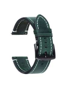 1 Pc Fashionable And Retroartificial Leather Watch Strap, Watch Accessories, Classic Stitching Design, Soft And Comfortable, It Is Suitable For Both Men And Women To Wear Daily In Summer.18mm 20mm 22mm