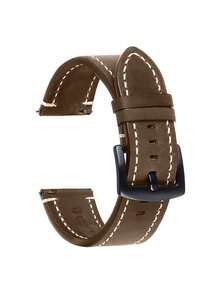 1 Pc Fashionable And Retroartificial Leather Watch Strap, Watch Accessories, Classic Stitching Design, Soft And Comfortable, It Is Suitable For Both Men And Women To Wear Daily In Summer.18mm 20mm 22mm