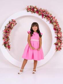 Children's Dress Youth Girl Party Wedding Church Ceremony Flower Girl Round Pearl Luxury Elegant Classic Social Guest Birthday Event Church Charm Special Occasion Christmas New Year Strap Ruffle Delicate Sewing Detail Waist Adjusted Pleated Zipper Lining Comfort Quality Originality Inspiration Modern Fashion Complete Look Composition Fabric Light Finishing Refinement Structure Fit Clothing Child Main Piece Visual Accessory Harmony Set Gift Option Style Charm Design Exclusive Cut Harmonious Appearance Ideal Product Combination Variety Colors Sizes Made Versatility Modeling Beauty Appearance Elegance Shine - 淺粉色 - 查看 7