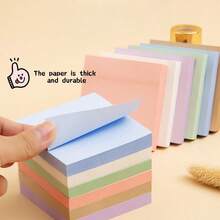4本粉彩色自粘便签本，7.5 x 7.5厘米（3 x 3英寸），Morandi Colors品牌，方便用于家庭、办公室、笔记本，每本50张。 - 4 Colors - 查看 4