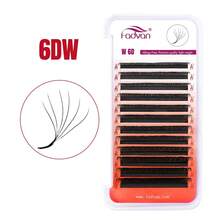 Fadvan 12Rows Real 6D W Lashes 0.07 C/D/L 8-15mm Premade W Fan Lash Extensions Natural Soft Black/Brown W Style Lashes Faux Mink Individual Lashes,Professional Eyelash Grafting,Lash Tech Supplieslash Clusters,Eyelash Clusters,Individual Eyelashes,Lashes,Fake Lashes - Black - View 24