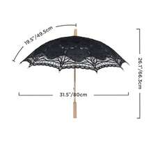 BABEYOND Lace Umbrella Parasol Vintage Wedding Bridal Umbrella For Decoration Photo Lady Costume 1920s Party (Black) - màu đen - Xem 6