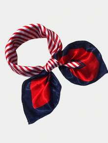 1pc Navy Silk Scarf, Professional Stewardess Small Neckerchief, New Women Fashion Versatile Scarf Tie For Bag Decor, Ribbon Accessory Necktie For Dress,Beach,Holiday - Multicolor - View 14