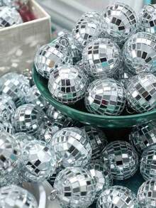 10pcs Disco Ball Set In Assorted Sizes - 1.18/1.57/3.15 Inches - Various Round Silver Disco Balls, Suitable For 70s 80s Disco Themed Birthday, New Year, Party, Home Decor, Christmas Gifts, Disco Ball Decorations Christmas Decorations Room Decor Winter Christmas Decorations Home Christmas Gifts Christmas Decor