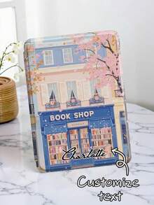 Ayotu 1pc Customized Name Text Design Protective Case, Compatible With Kindle Paperwhite 6 2024 (7 Inch) / Kindle 11th Gen (2024) 6 Inch, Kindle 10th Gen (2019), Clara Bw, Vintage Bookshelf Design E-Reader Protective Case, Kindle Accessories, Kindle Protective Case, Auto Sleep/Wake, Comfortable Material, Magnetic Design, Anti-Drop, Suitable As Birthday/Holiday Gift. - Multicolor - View 28