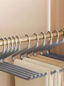5/10pcs Z-Shaped Open-End Metal Pants Hangers – Non-Slip Trouser & Jeans Hanger, Space-Saving Clothes Organizer Rack For Closet, Back To School Dorm Room & Minimalist Wardrobe Essentials
