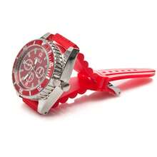 1pc 40mm Red Creative Watch Shaped Metal Grinder, 2-Layer Metal Herb Grinder, Tobacco Grinder - Red - View 10