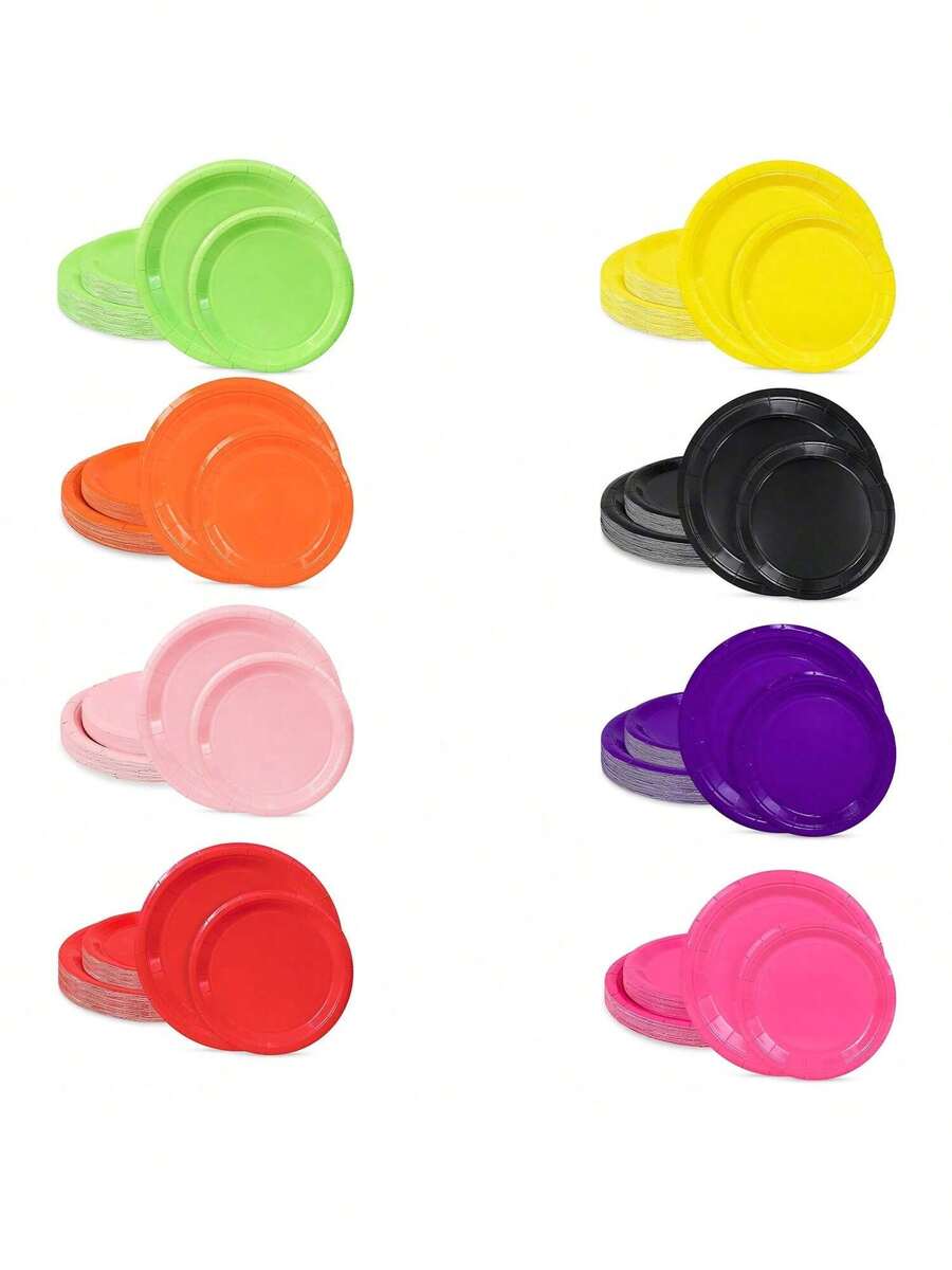 10 قطعة مجموعة أدوات مائدة حفلات يمكن التخلص منها، أطباق ورقية بقطر 7 بوصة و 9 بوصة، أطباق عشاء يمكن التخلص منها، أطباق حلوى ورقية، ديكورات حفلات، لوازم حفلات، أدوات مائدة حفلات يمكن التخلص منها، متعددة الألوان للاختيار منها