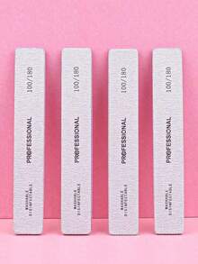 3Pcs Nail Files 100/180 Grit, Professional Quality Nail Sanding Block File Emery Board Nail Buffer Block For Home Salon - 灰色 - 查看 3