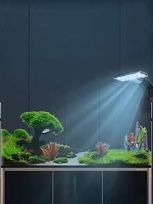 超薄LED装饰灯小鱼缸灯植物水族箱USB鱼缸夹适用于40cm以下鱼缸及迷你鱼迷你水草灯水族箱造景配件USB鱼缸LED灯 - 彩色 - 查看 6