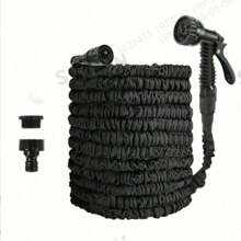 25 英尺至 200 英尺可扩展花园软管、柔性魔术水管、庭院浇水工具、高压洗车清洁枪 - 多色 - 查看 4