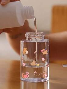 زجاجة سفر قابلة لإعادة التعبئة شفافة من البولي إيثيلين الرفيع المقاوم للتلف بنمط كابيبارا الكرتوني مع زهور وطباعة دونات، موزع مزيل المكياج، زجاجة موزعة بسعة 3.38 أونصة/6.76 أونصة مع مضخة محمولة لمزيل طلاء الأظافر والمنعش والمكياج، تصميم قبة، غسل باليد فقط، قابلة لإعادة الاستخدام، زجاجة مزيل المكياج، ملحق سفر، ضروريات السفر الأساسية للعطلات والرحلات