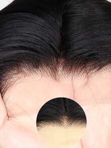 黑色自然色混合头发由人类混合头发与合成纤维和蛋白质长丝混合而成 13*4 前蕾丝假发，带鲍勃头围绕婴儿头发，6-16 英寸 180% 密度自然发际线 预熨、预剪、预拉、透明蕾丝适合所有人，不易打结 日常聚会，使用混合头发由人类混合头发与合成纤维和蛋白质长丝混合而成 - 自然色&黑色系 - 查看 4