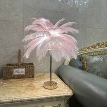 1pc USB Powered Feather Shaped Desk Lamp With Adjustable 3-Color LED Light. Can Be Used As DIY Decorative Lamp, Suitable For Bedside, Desk, Dining Room Lighting, Small Night Light, Romantic Wedding Atmosphere Lighting. European Style. Suitable For Bedroom, Living Room, Office Home Decor. Wedding Lighting. Valentine's Day Gift. - USB Powered - View 14