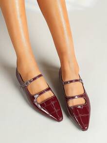 Women's Flat Loafers, Low Vamp, 2025 Spring/Summer New Versatile Casual Wear, Office Work Shoes, Soft Leather, Non-Slip Durable Soles, British Style, Plus Size 41-43