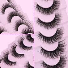 Wispy Cat Eye Lashes Natural Look 15mm False Eyelashes Fluffy Mink Fake Lashes That Look Like Extensions Lash Strips