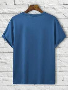 Camiseta Manfinity Homme Slim Fit con Estampado de Cruz para Hombre - Burdeos - Ver 9