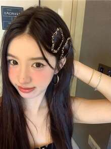 1个圣诞发夹，防滑发夹，适合女性和青少年，Y2K风格发饰，适合细软和粗硬发质，秋冬季马尾/半扎发夹（办公、派对、约会、日常），教师圣诞礼物，冬季配饰，女士感恩节红色发夹 - 紅色 - 查看 4