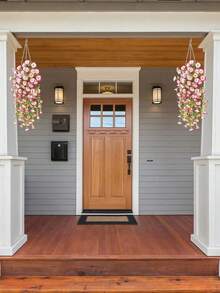 1/4 Stücke 75cm künstliche hängende Blumen, gemischte Farben Prunkwinde und Eukalyptusblätter, UV-beständig, realistisch, ohne Behälter, für Valentinstag, Weihnachten, Halloween, Erntedankfest, Muttertag, Frühlingsdekor, verschiedene Räume, Außenbereich, Büro, Gartendekoration